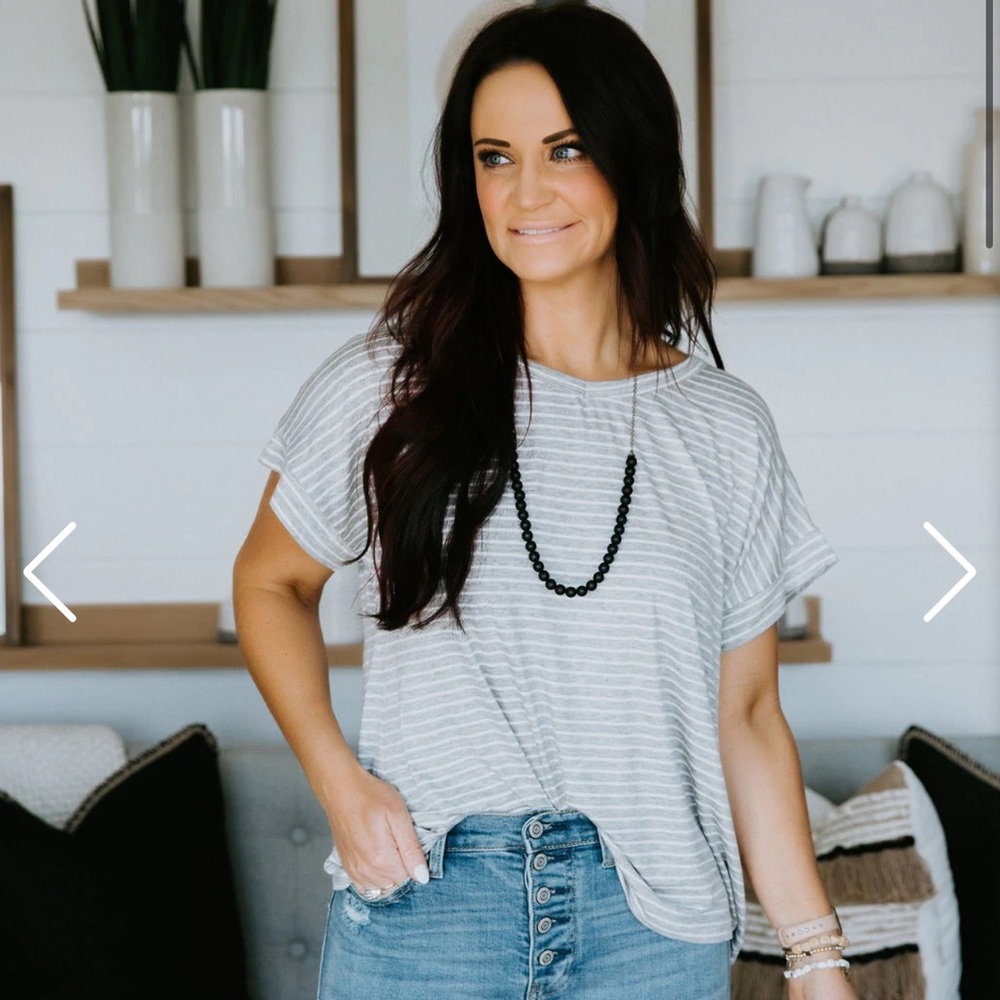 Rita relaxed striped knit boutique top / Lauriebelles